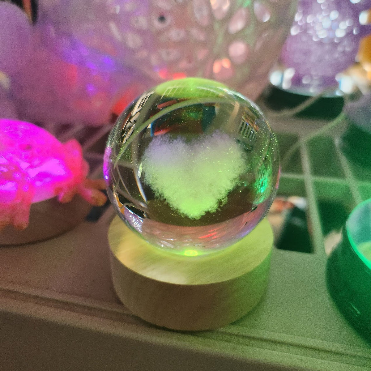Glass Orb LED Night Light | Soft Ambient Room Light