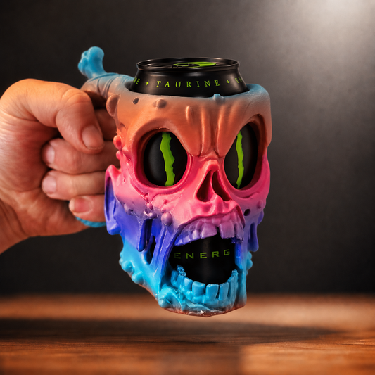 Rainbow Skull Can Holder