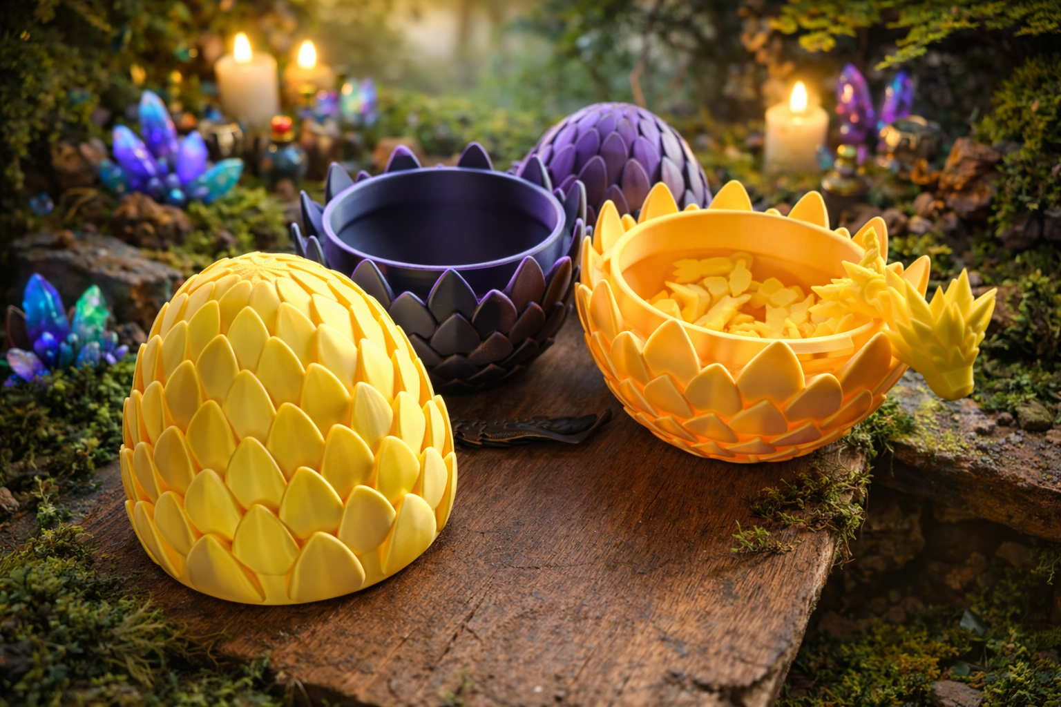 Large Fantasy Dragon Egg with Baby Dragon Inside