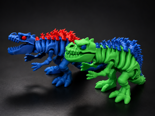 12 Inch Articulated Kaiju Skeleton | Atomic Spine Monster Flexi Figure