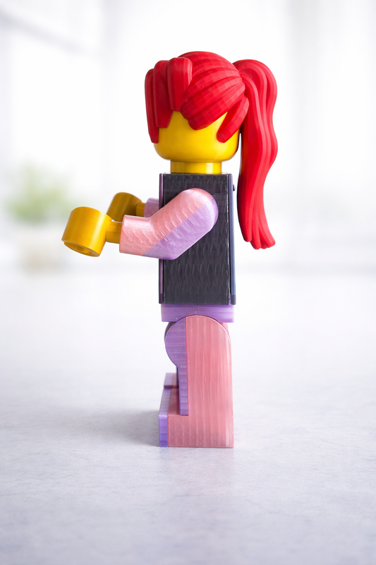 Rainbow Brick Peep With Red Hair