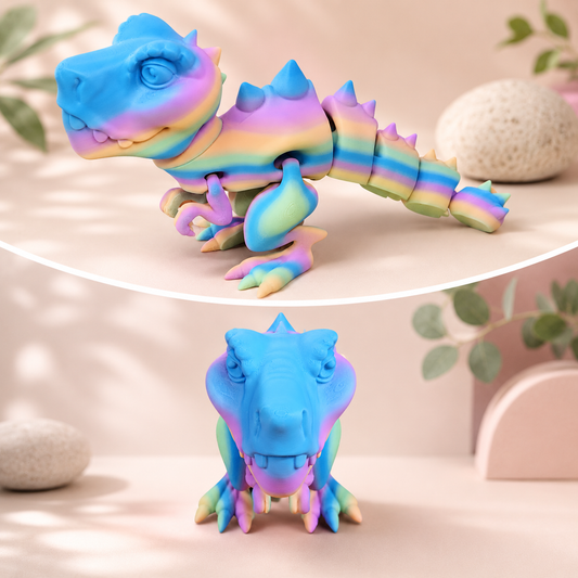 12-Inch Rainbow Articulated Dino Figure