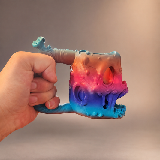 Rainbow Skull Can Holder