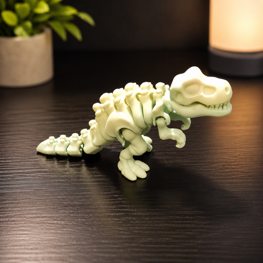 6 Inch Skeleton T-Rex | Articulated Mini Dino Flexi Toy