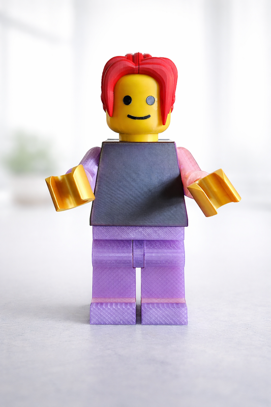 Rainbow Brick Peep With Red Hair