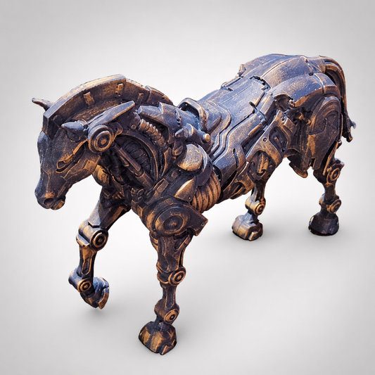 15 Inch Steampunk Horse Figure | Mechanical Fantasy Display
