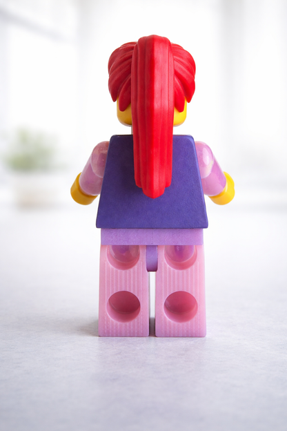 Rainbow Brick Peep With Red Hair