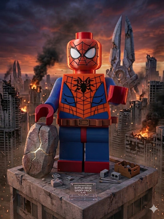 Custom Brick-Style Superhero Figure