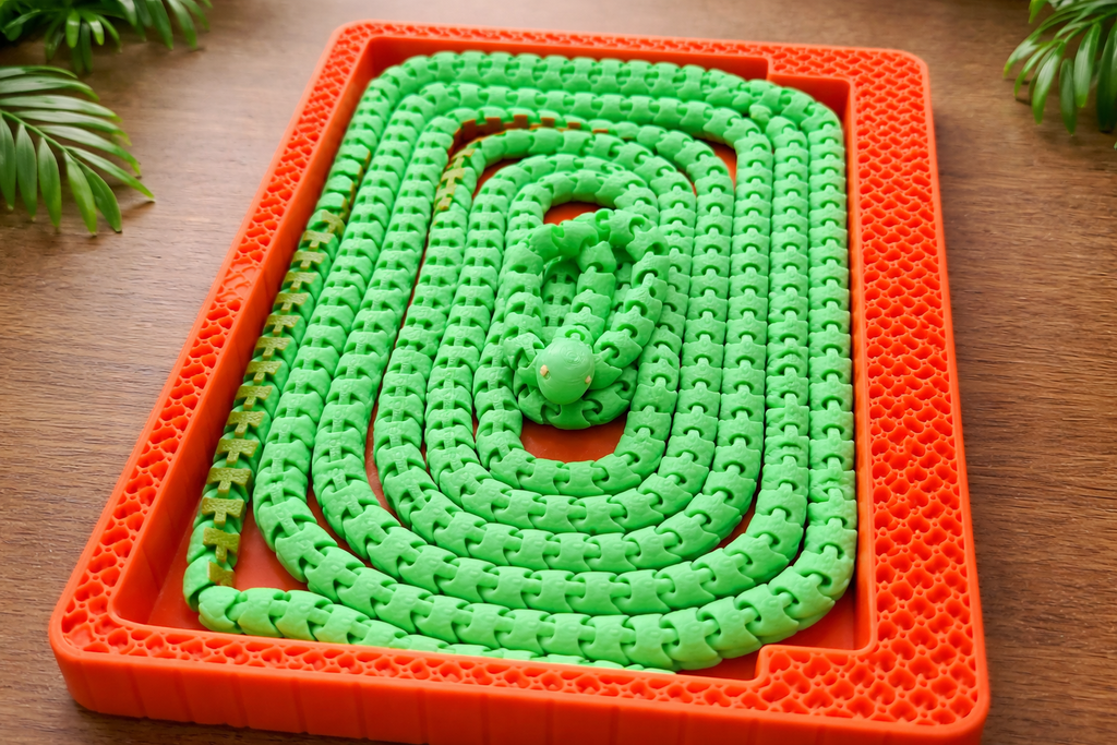 Giant 12-Foot Articulated Snake with Tray – Flexi Toy