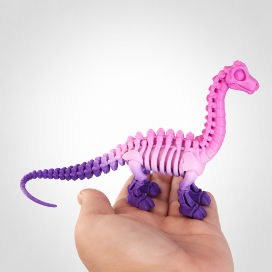 Pink & Purple Dino Skeleton Figure