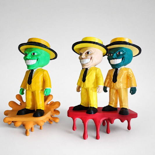 14 Inch Retro Gangster Mask Figures | Stylized Display Collectibles