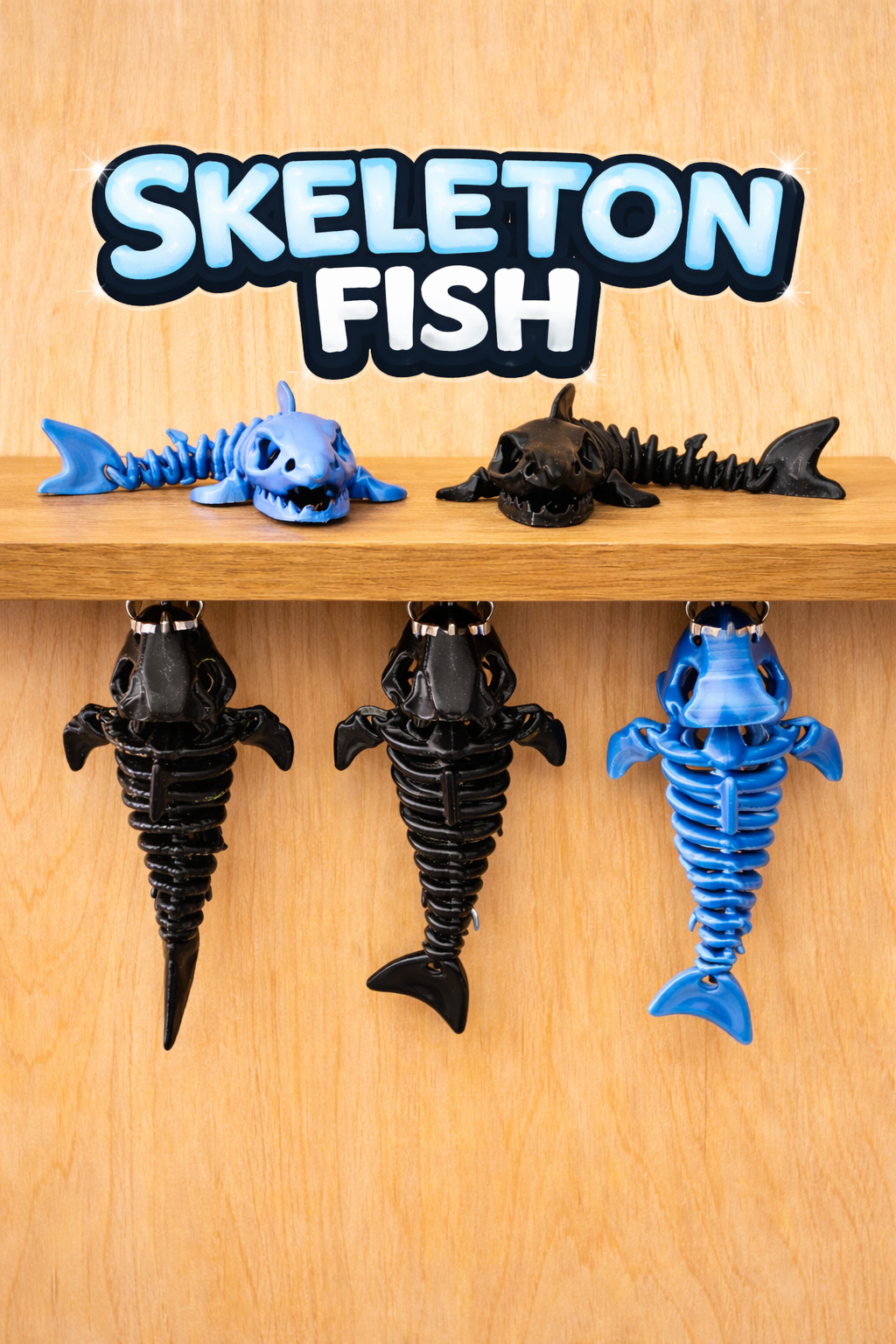 Flexi Skeleton Shark | 3D Printed Articulated Fidget Toy