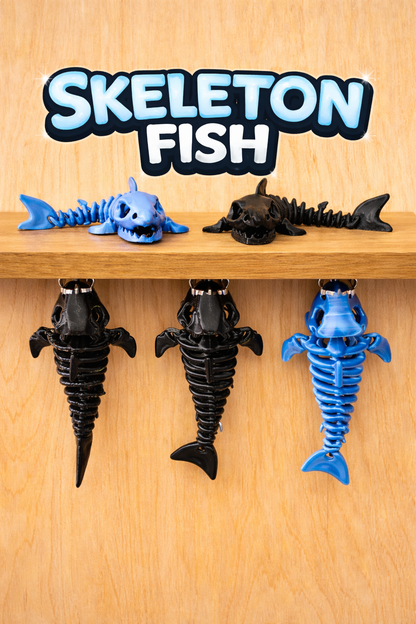 Flexi Skeleton Shark | 3D Printed Articulated Fidget Toy