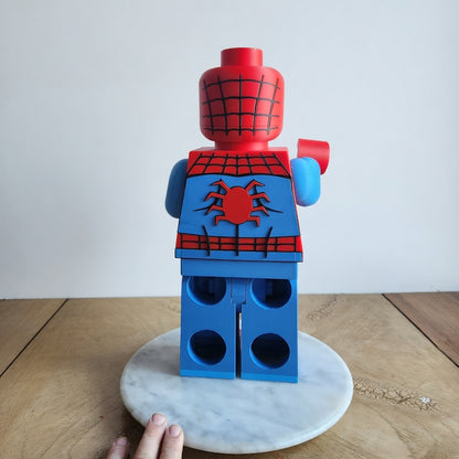 Custom Brick-Style Superhero Figure