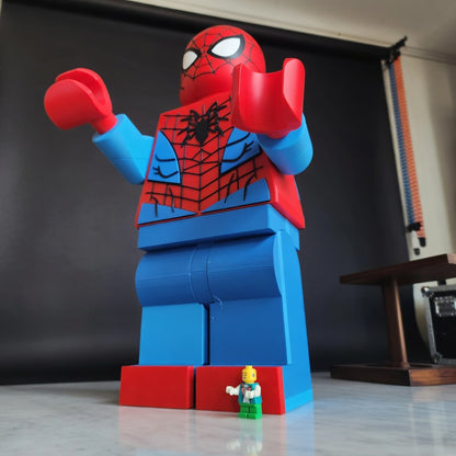 Custom Brick-Style Superhero Figure