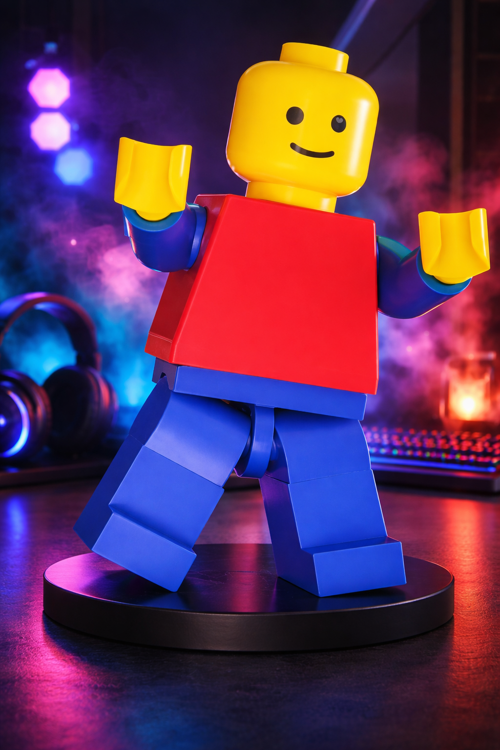 Classic Block Man Display Figure – The Plastic Forge