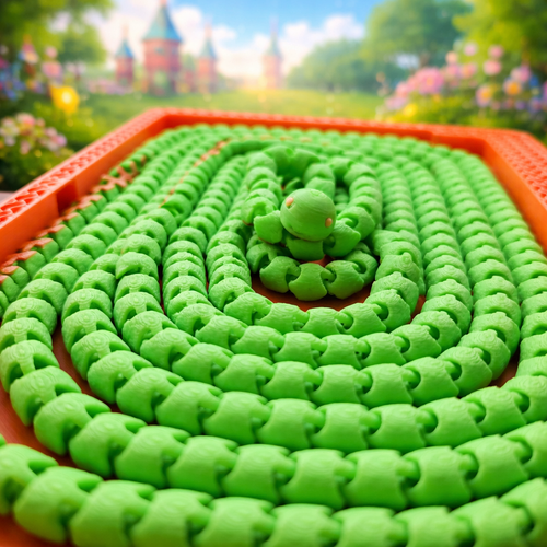 Giant 12-Foot Articulated Snake with Tray – Flexi Toy